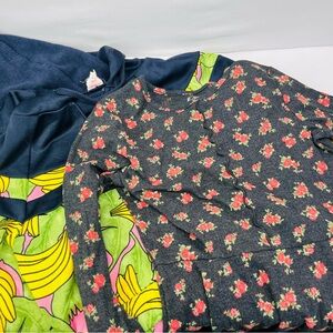 Art Class Floral Dress‎ with Red and Green Accents